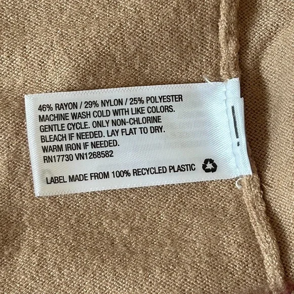 NWOT Prologue tan v neck sweater - Picture 4 of 7